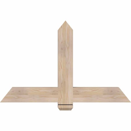 Ekena Millwork Eugene Smooth Timber Gable Bracket, Douglas Fir, 48"W x 30"H x 3 1/2"D x 5 1/2"F, 15/12 Pitch GBW048X30X0406EUG00SDF